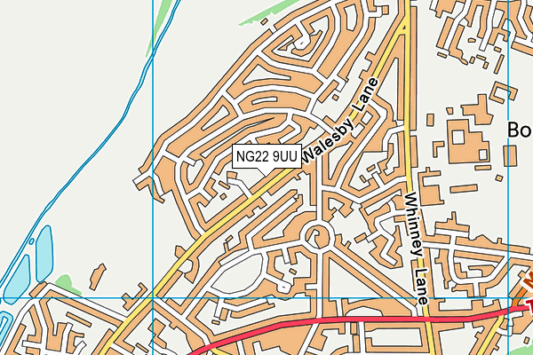NG22 9UU map - OS VectorMap District (Ordnance Survey)