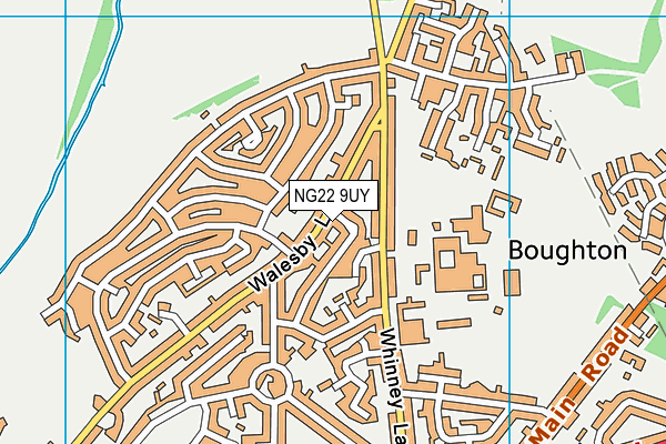 NG22 9UY map - OS VectorMap District (Ordnance Survey)