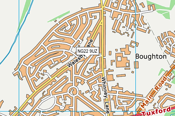 NG22 9UZ map - OS VectorMap District (Ordnance Survey)