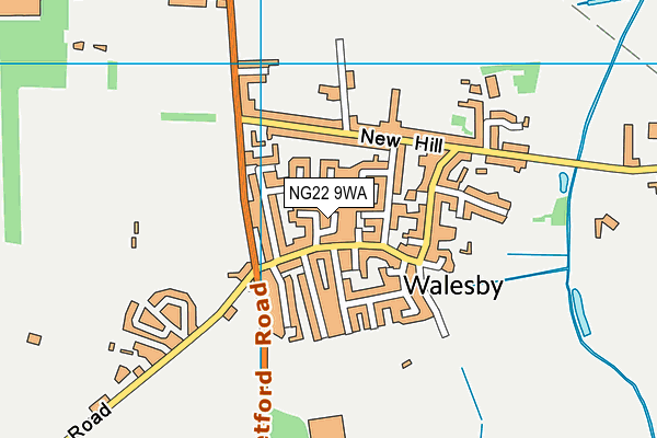 NG22 9WA map - OS VectorMap District (Ordnance Survey)