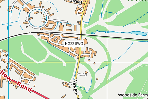 NG22 9WG map - OS VectorMap District (Ordnance Survey)