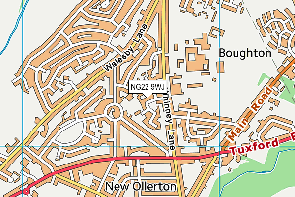 NG22 9WJ map - OS VectorMap District (Ordnance Survey)