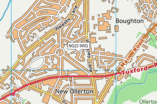 NG22 9WQ map - OS VectorMap District (Ordnance Survey)