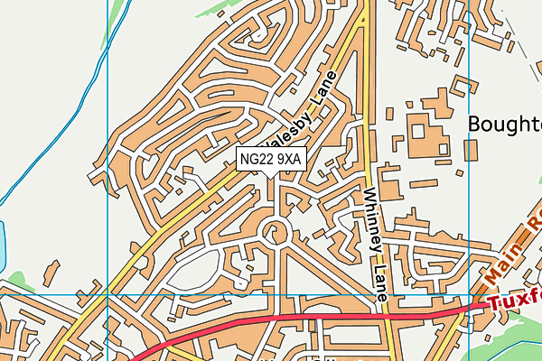 NG22 9XA map - OS VectorMap District (Ordnance Survey)