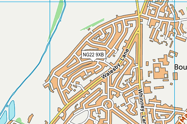 NG22 9XB map - OS VectorMap District (Ordnance Survey)