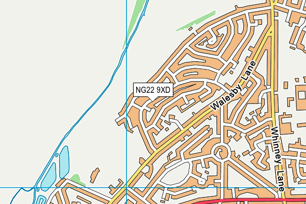 NG22 9XD map - OS VectorMap District (Ordnance Survey)