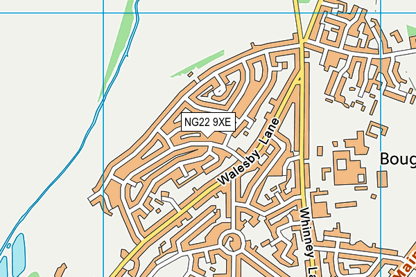 NG22 9XE map - OS VectorMap District (Ordnance Survey)