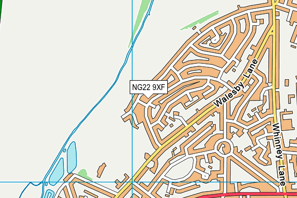 NG22 9XF map - OS VectorMap District (Ordnance Survey)