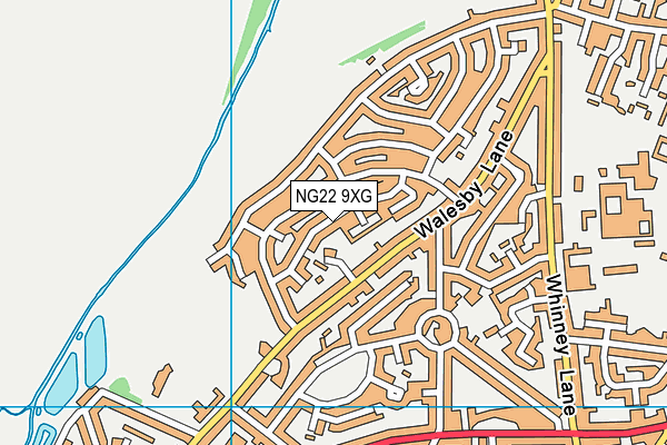 NG22 9XG map - OS VectorMap District (Ordnance Survey)