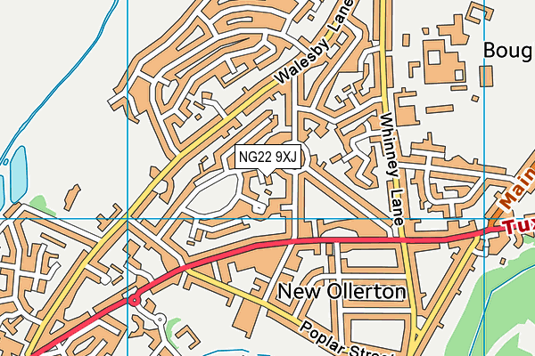 NG22 9XJ map - OS VectorMap District (Ordnance Survey)