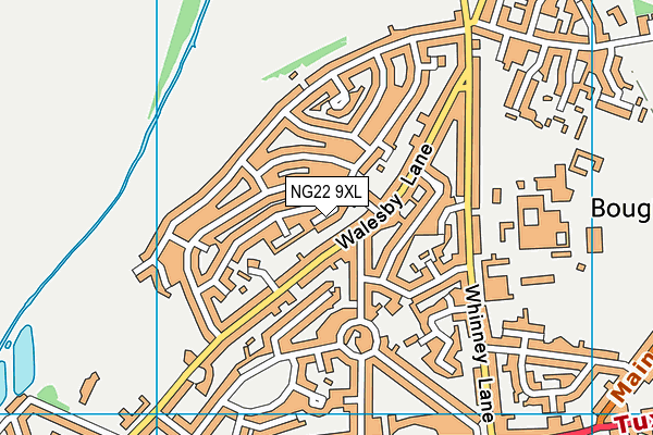 NG22 9XL map - OS VectorMap District (Ordnance Survey)