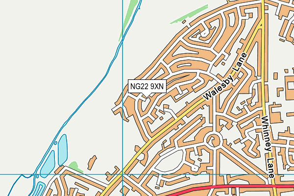 NG22 9XN map - OS VectorMap District (Ordnance Survey)