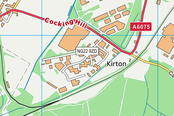 NG22 9ZD map - OS VectorMap District (Ordnance Survey)