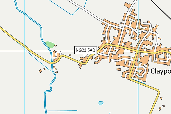 NG23 5AD map - OS VectorMap District (Ordnance Survey)