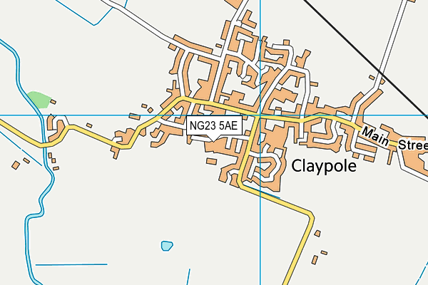 NG23 5AE map - OS VectorMap District (Ordnance Survey)