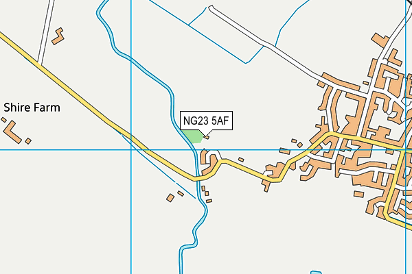 NG23 5AF map - OS VectorMap District (Ordnance Survey)