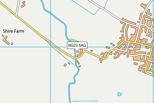 NG23 5AG map - OS VectorMap District (Ordnance Survey)