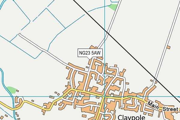 NG23 5AW map - OS VectorMap District (Ordnance Survey)