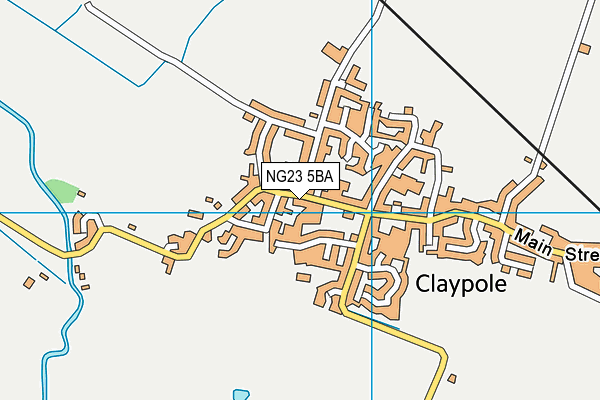 NG23 5BA map - OS VectorMap District (Ordnance Survey)