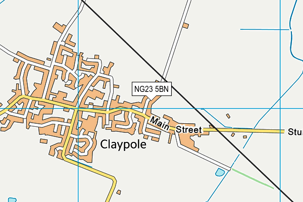 NG23 5BN map - OS VectorMap District (Ordnance Survey)