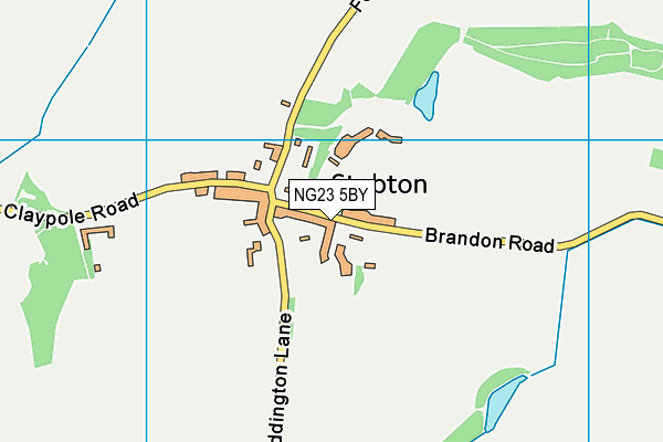 NG23 5BY map - OS VectorMap District (Ordnance Survey)