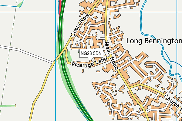 NG23 5DN map - OS VectorMap District (Ordnance Survey)