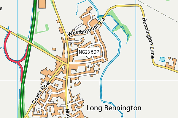 NG23 5DP map - OS VectorMap District (Ordnance Survey)