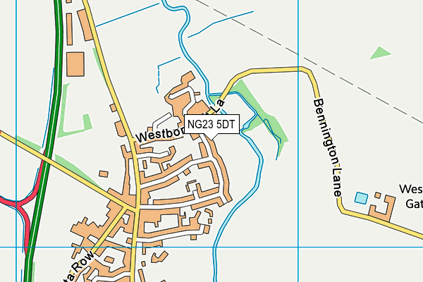 NG23 5DT map - OS VectorMap District (Ordnance Survey)