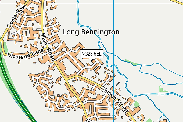 NG23 5EL map - OS VectorMap District (Ordnance Survey)
