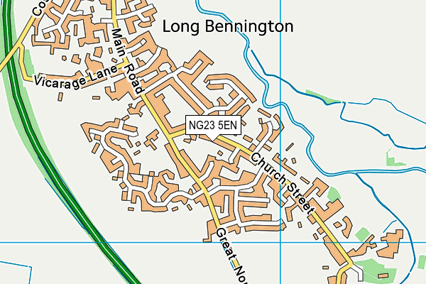 NG23 5EN map - OS VectorMap District (Ordnance Survey)