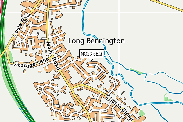 NG23 5EQ map - OS VectorMap District (Ordnance Survey)