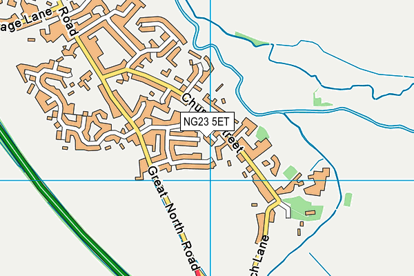 NG23 5ET map - OS VectorMap District (Ordnance Survey)