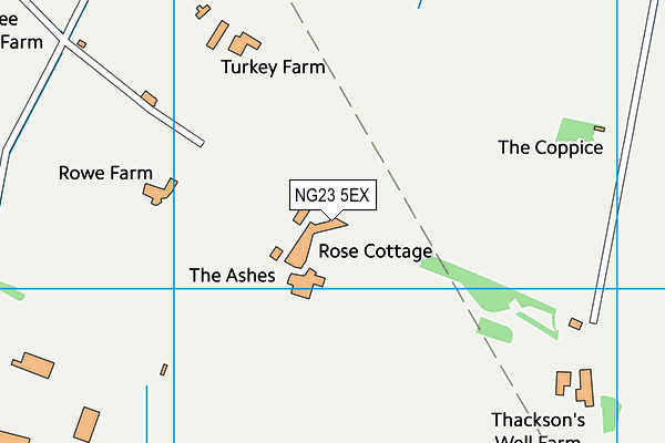 NG23 5EX map - OS VectorMap District (Ordnance Survey)