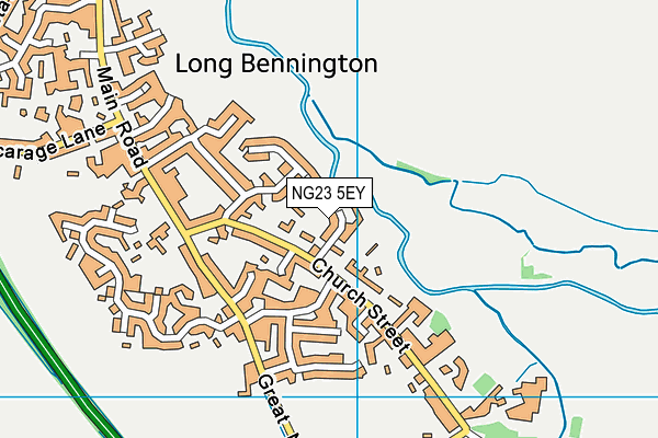 NG23 5EY map - OS VectorMap District (Ordnance Survey)