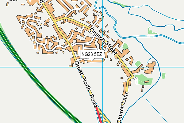 NG23 5EZ map - OS VectorMap District (Ordnance Survey)
