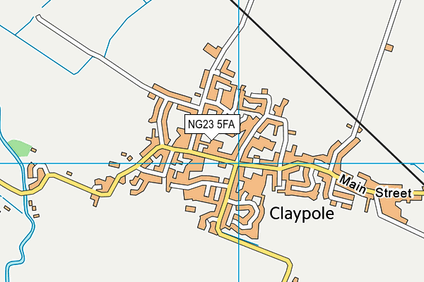 NG23 5FA map - OS VectorMap District (Ordnance Survey)