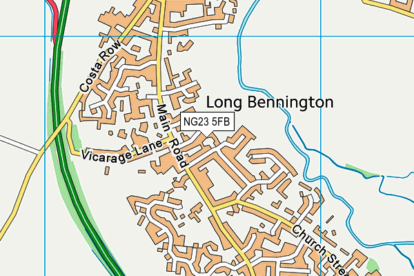 NG23 5FB map - OS VectorMap District (Ordnance Survey)