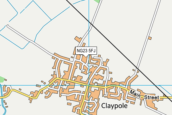 NG23 5FJ map - OS VectorMap District (Ordnance Survey)