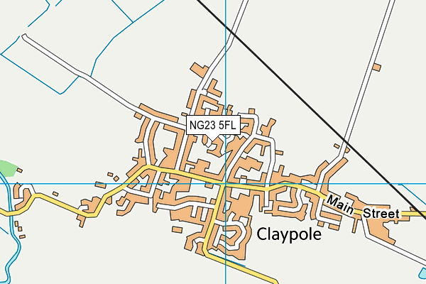 NG23 5FL map - OS VectorMap District (Ordnance Survey)