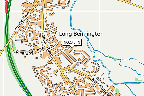 NG23 5FN map - OS VectorMap District (Ordnance Survey)