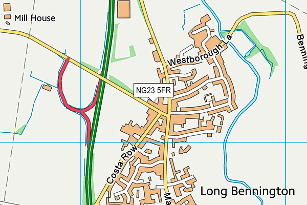 NG23 5FR map - OS VectorMap District (Ordnance Survey)