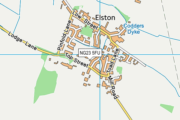 NG23 5FU map - OS VectorMap District (Ordnance Survey)