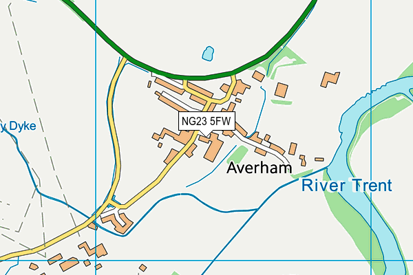 NG23 5FW map - OS VectorMap District (Ordnance Survey)