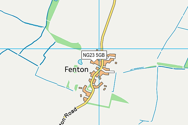 NG23 5GB map - OS VectorMap District (Ordnance Survey)