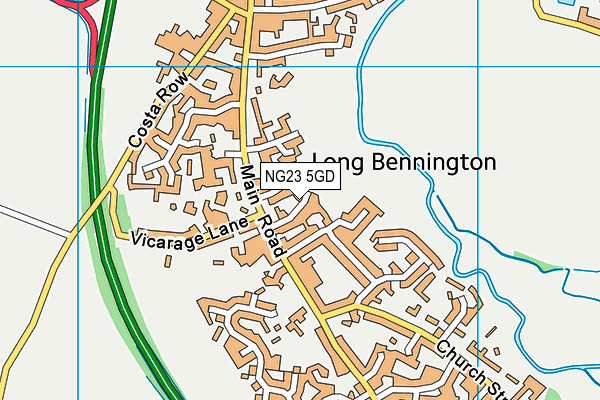 NG23 5GD map - OS VectorMap District (Ordnance Survey)