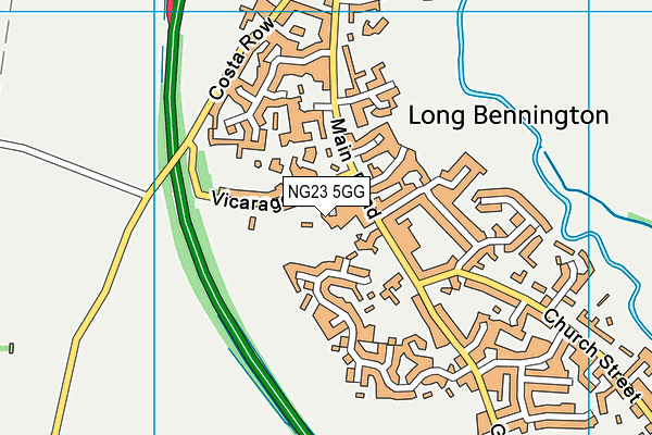 NG23 5GG map - OS VectorMap District (Ordnance Survey)