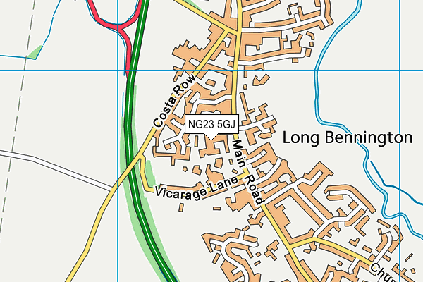 NG23 5GJ map - OS VectorMap District (Ordnance Survey)