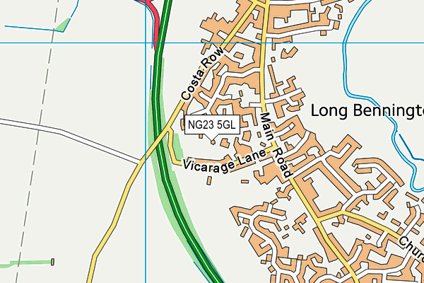 NG23 5GL map - OS VectorMap District (Ordnance Survey)