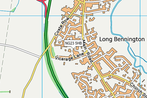 NG23 5HB map - OS VectorMap District (Ordnance Survey)
