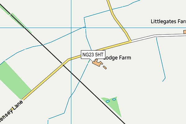 NG23 5HT map - OS VectorMap District (Ordnance Survey)